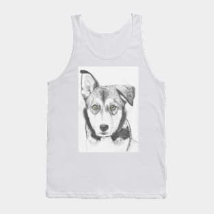 Husky Shepherd Cross with Brown Eyes Tank Top